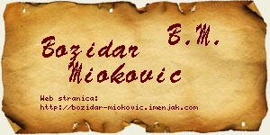 Božidar Mioković vizit kartica